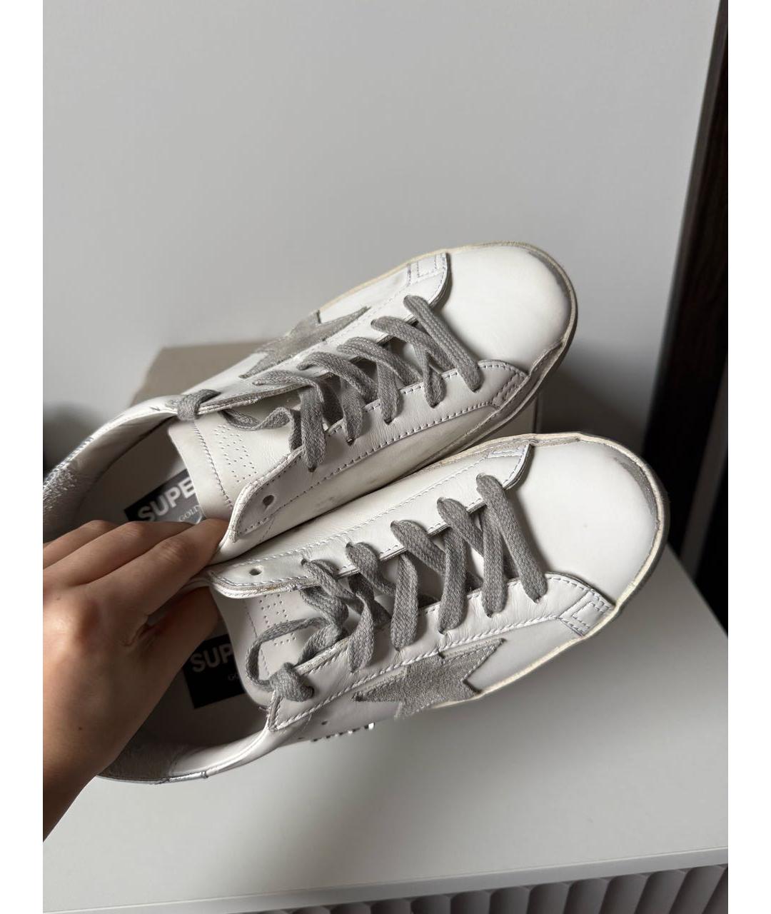 GOLDEN GOOSE DELUXE BRAND Белые кожаные кеды, фото 4