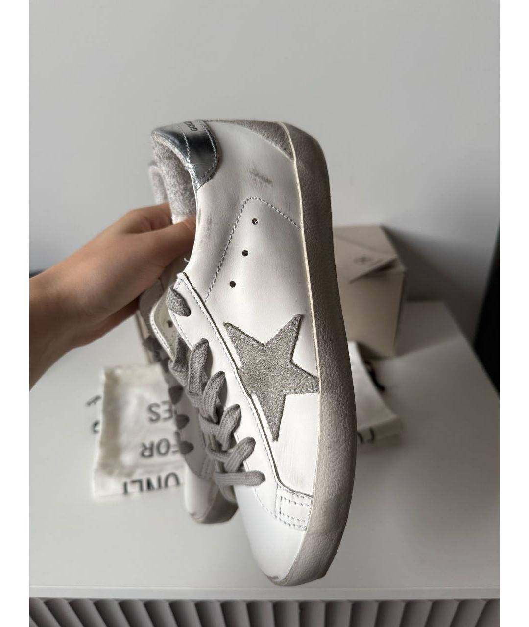 GOLDEN GOOSE DELUXE BRAND Белые кожаные кеды, фото 5