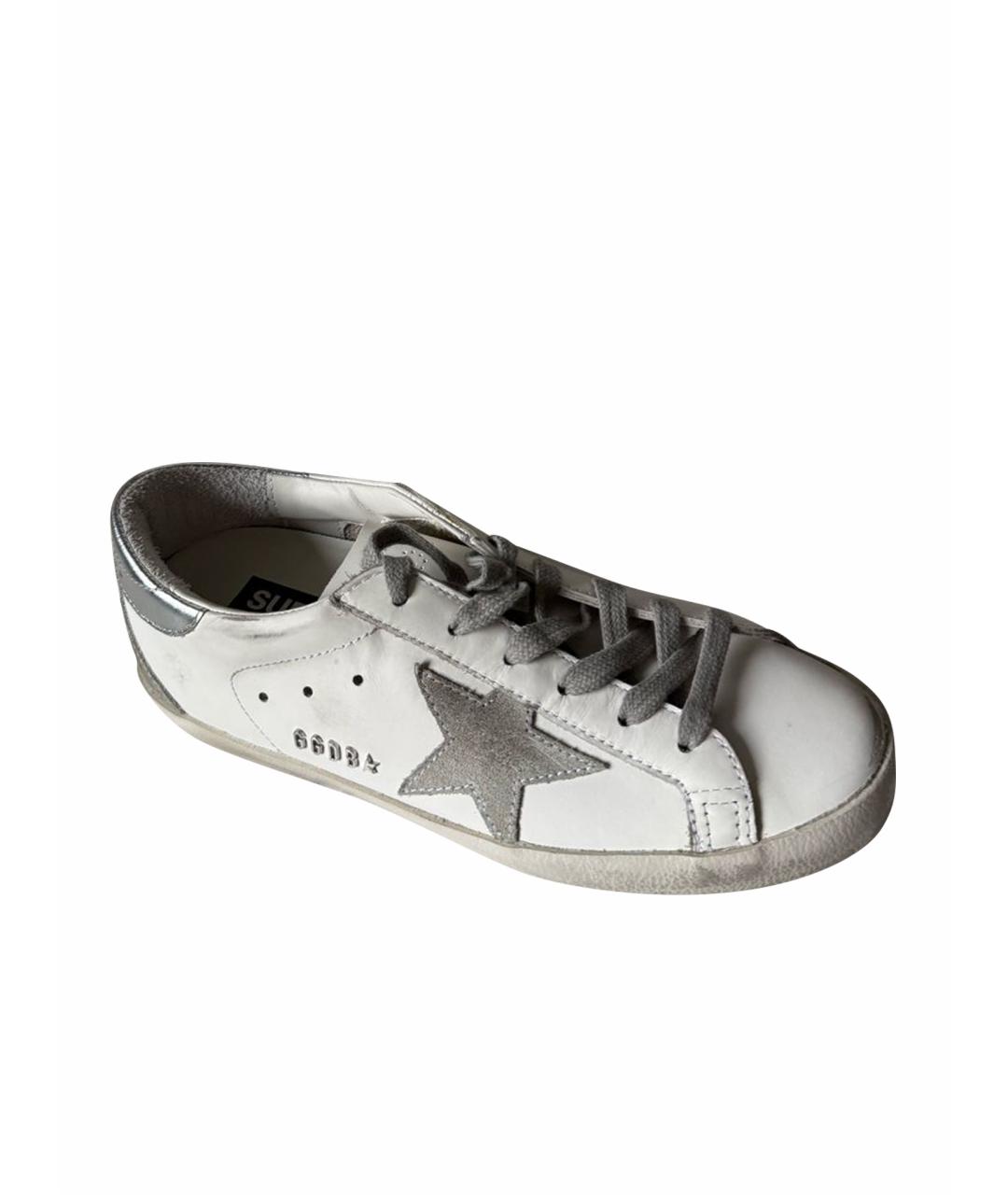 GOLDEN GOOSE DELUXE BRAND Белые кожаные кеды, фото 1