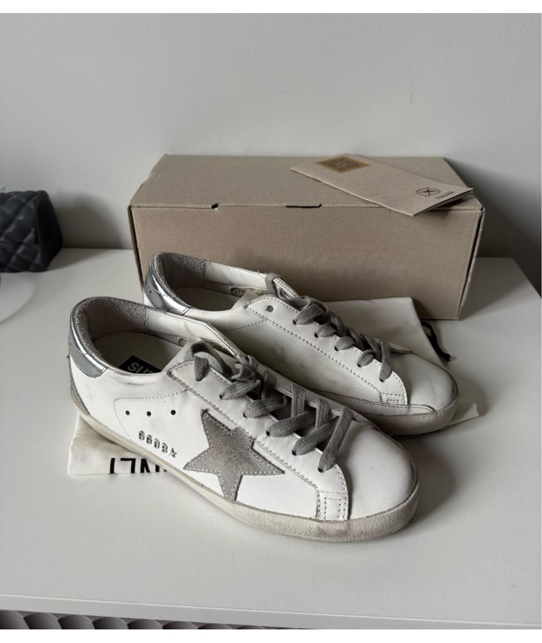 GOLDEN GOOSE DELUXE BRAND Белые кожаные кеды, фото 2