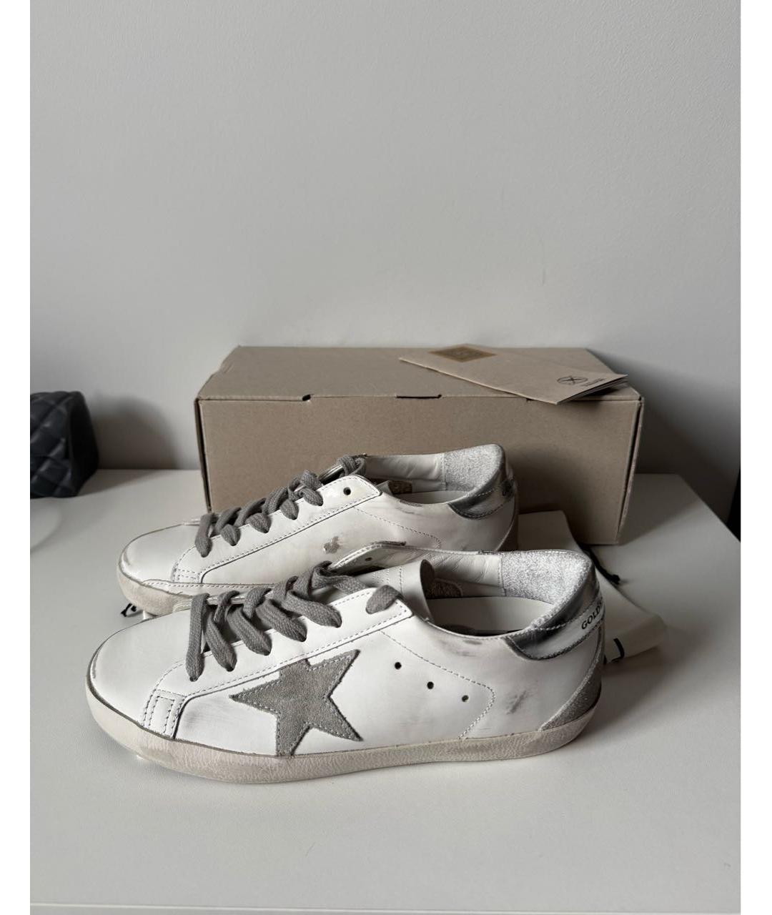 GOLDEN GOOSE DELUXE BRAND Белые кожаные кеды, фото 3