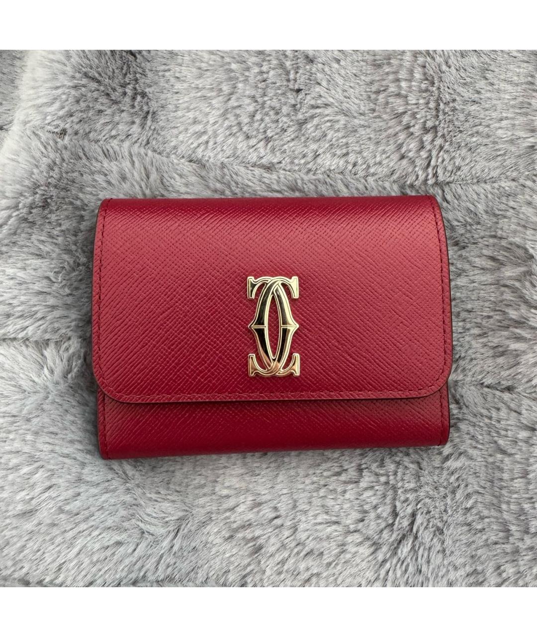 CARTIER Красный кожаный кошелек, фото 9