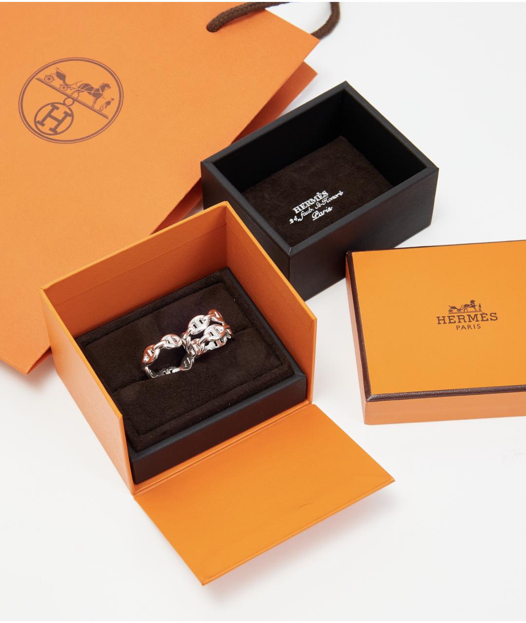 HERMES Серебряное серебряное кольцо, фото 4