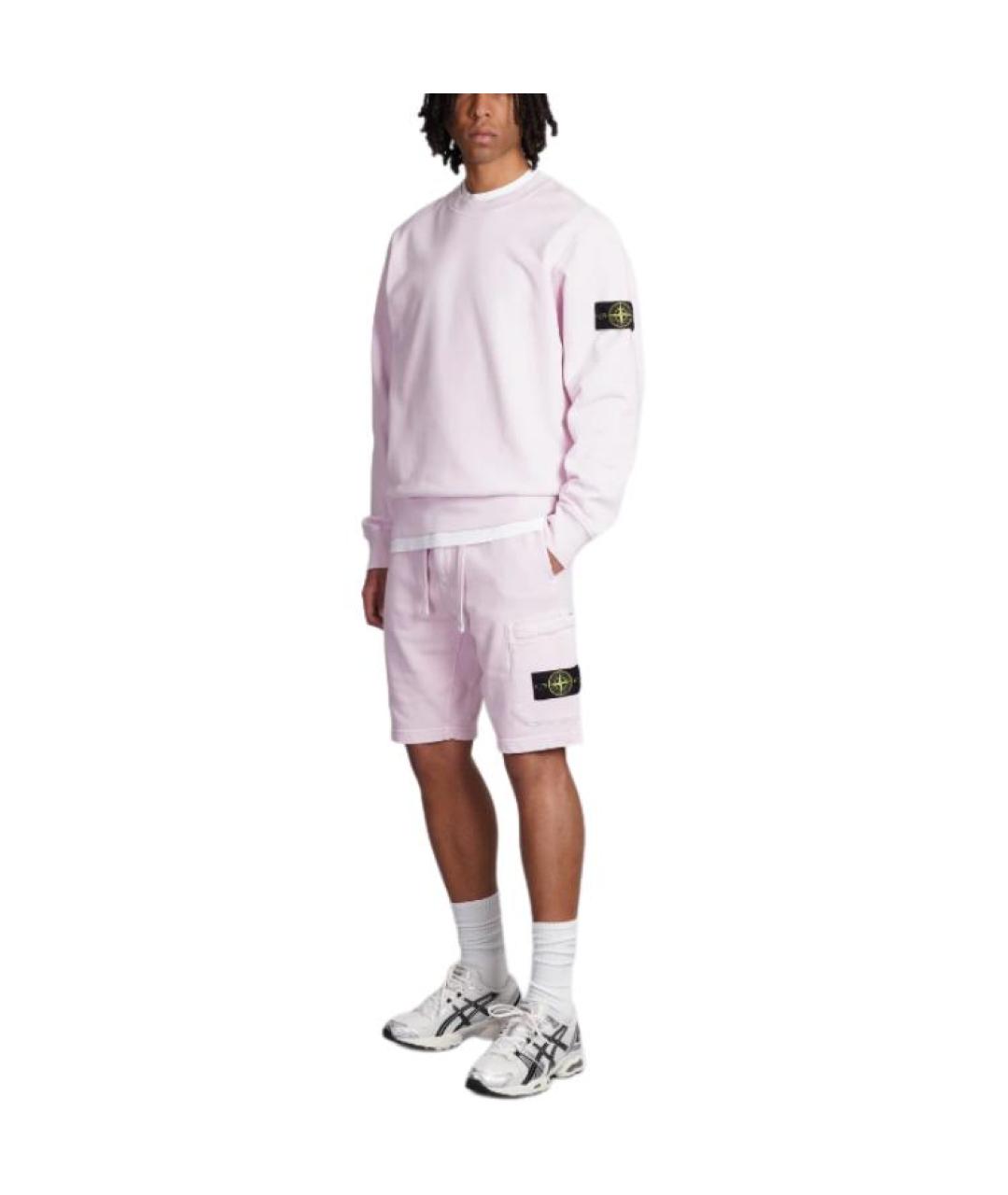 STONE ISLAND Розовые шорты, фото 4