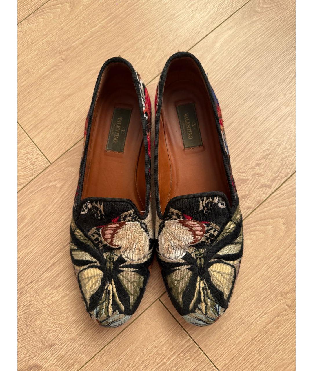 VALENTINO Мульти текстильные лоферы, фото 2