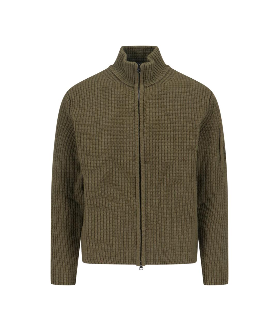 CP COMPANY Зеленый шерстяной кардиган, фото 1