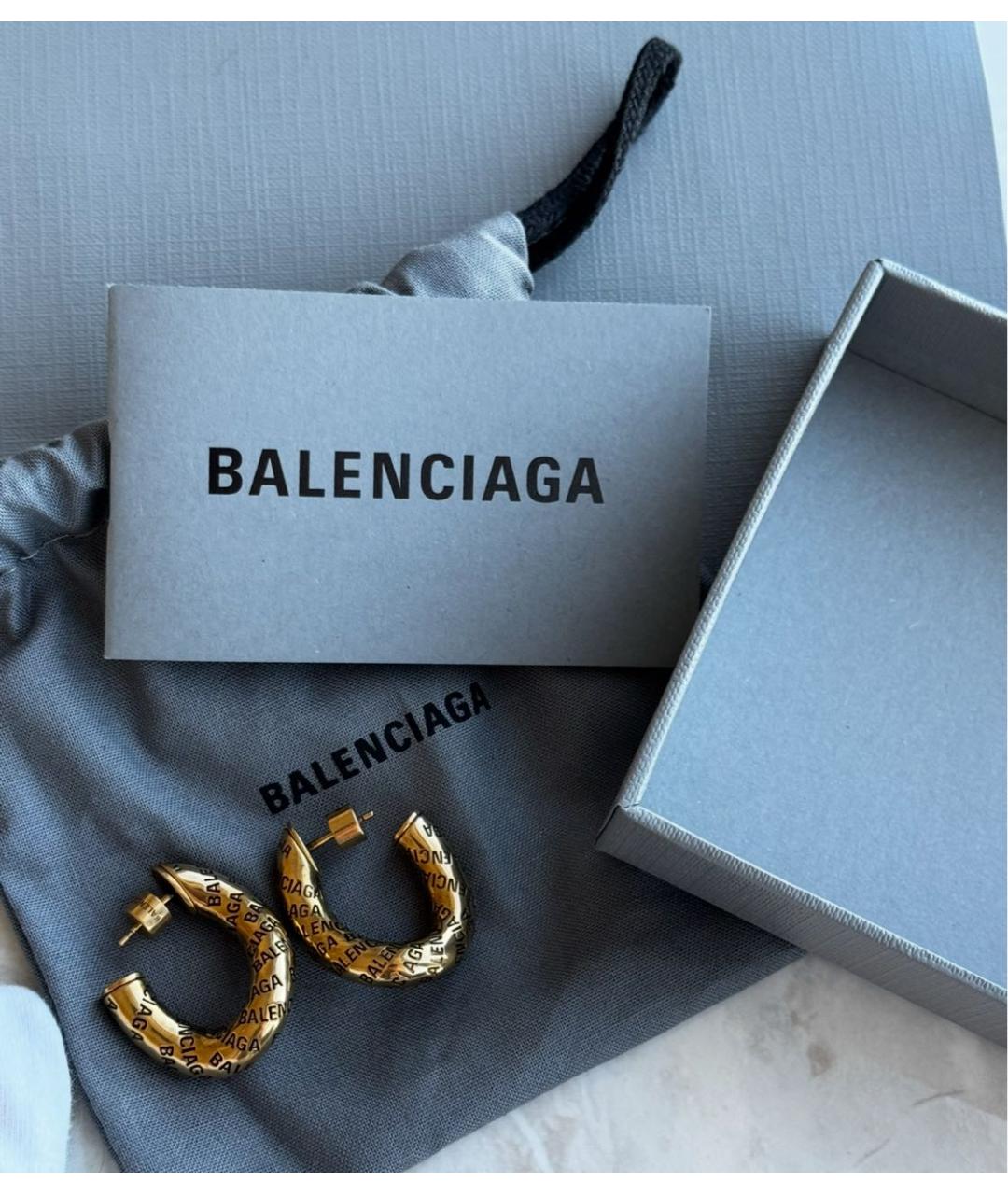 BALENCIAGA Золотые нефритовые серьги, фото 4