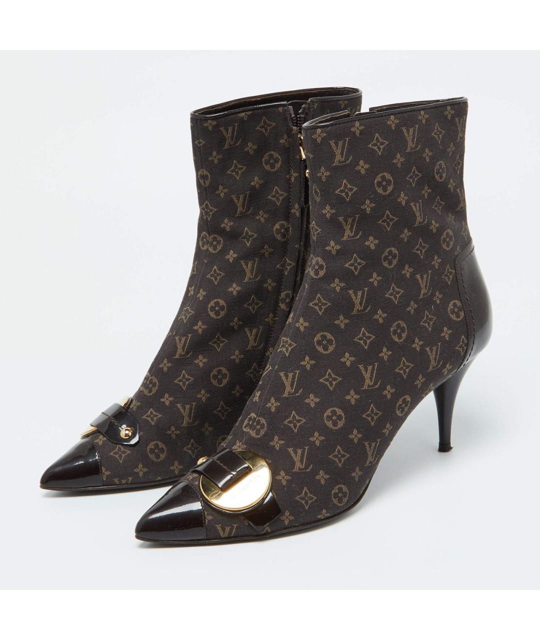 LOUIS VUITTON Коричневые полусапоги, фото 7