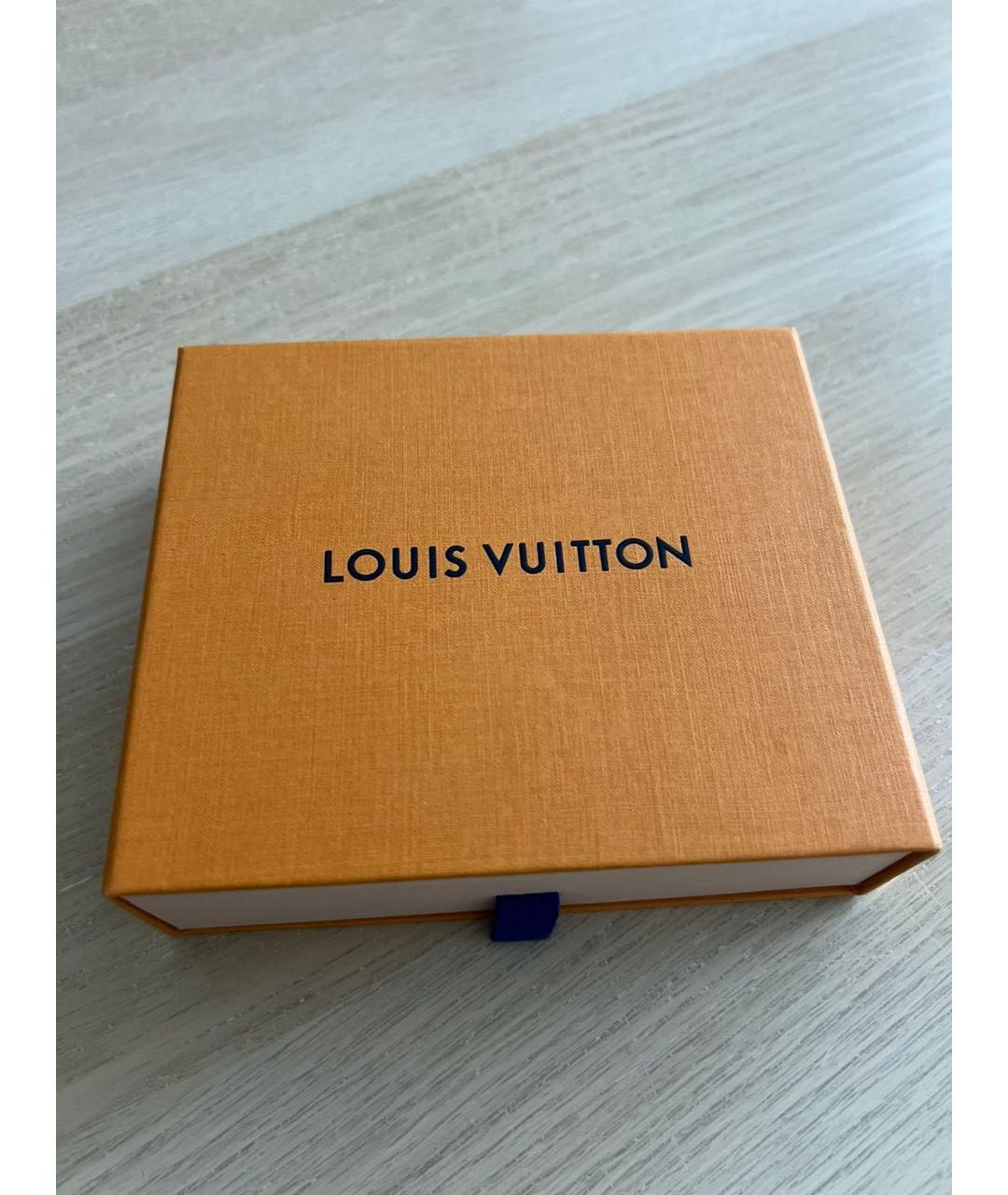 LOUIS VUITTON Коричневая кожаная визитница, фото 3