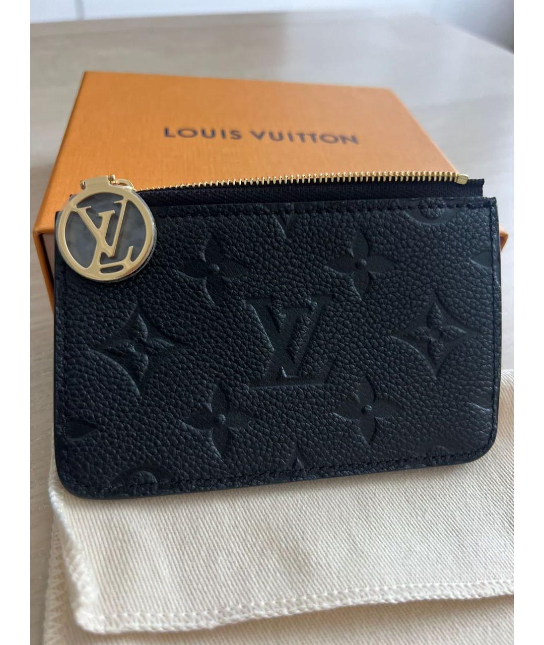 LOUIS VUITTON Коричневая кожаная визитница, фото 5