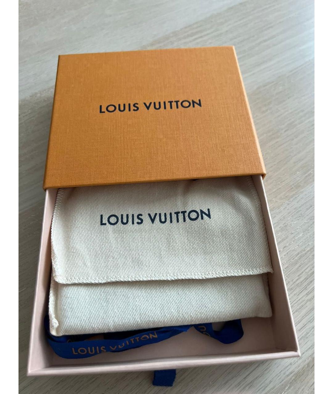 LOUIS VUITTON Коричневая кожаная визитница, фото 4
