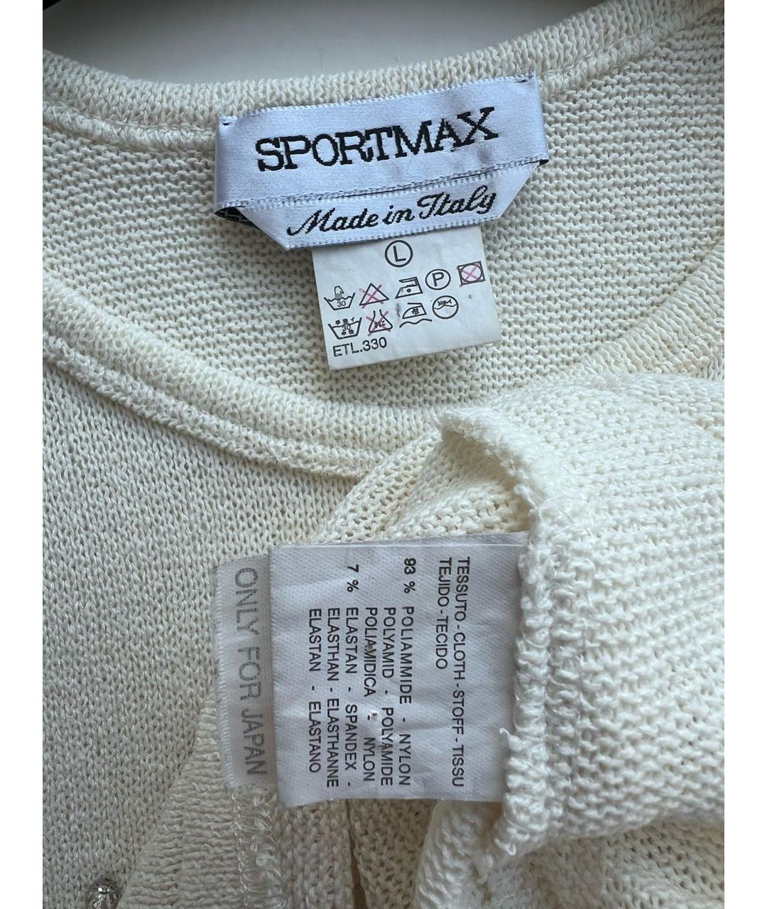 SPORTMAX Белая майка, фото 3