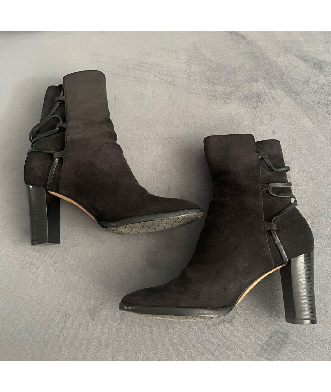 JIMMY CHOO Черные замшевые ботильоны, фото 4