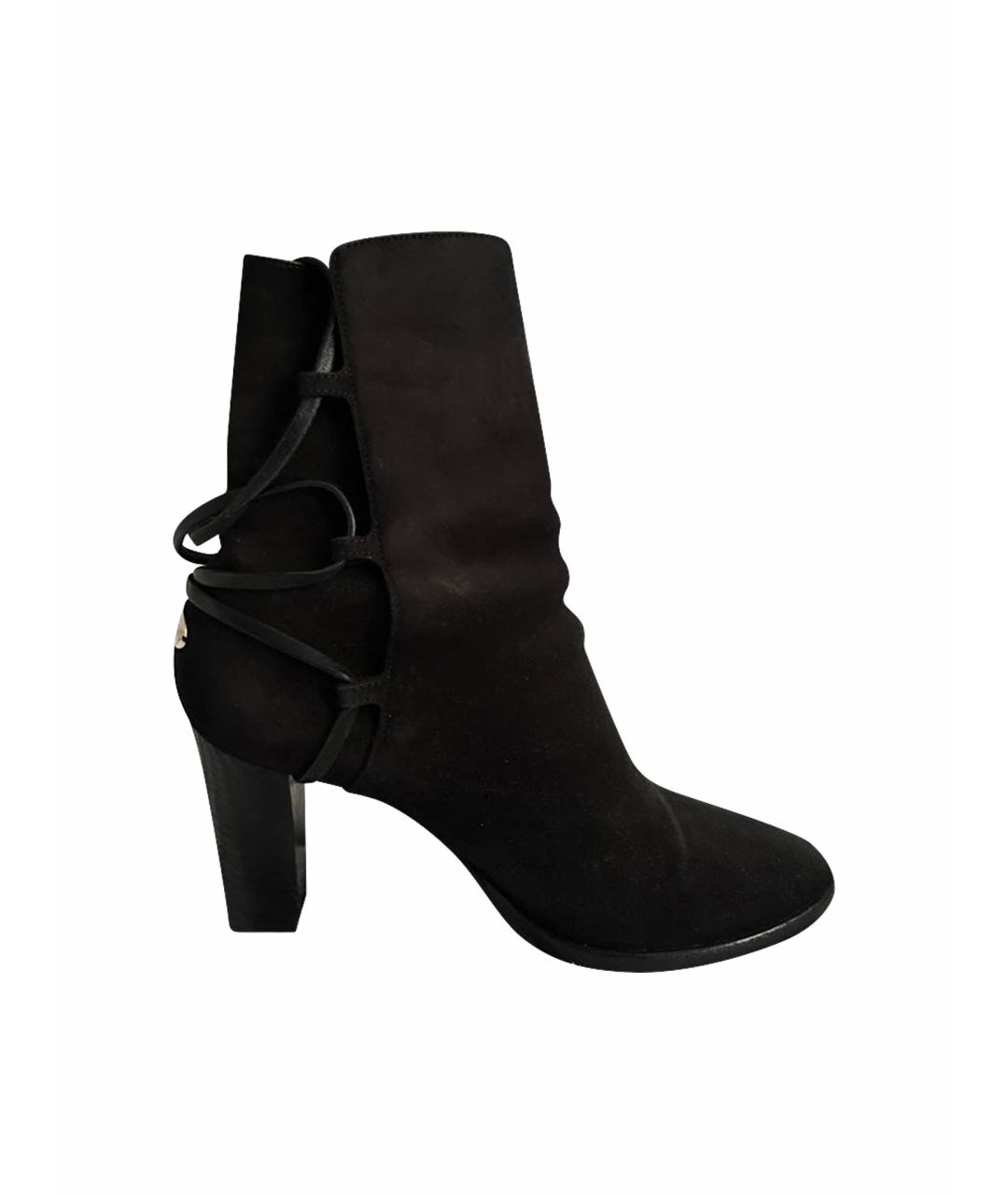 JIMMY CHOO Черные замшевые ботильоны, фото 1