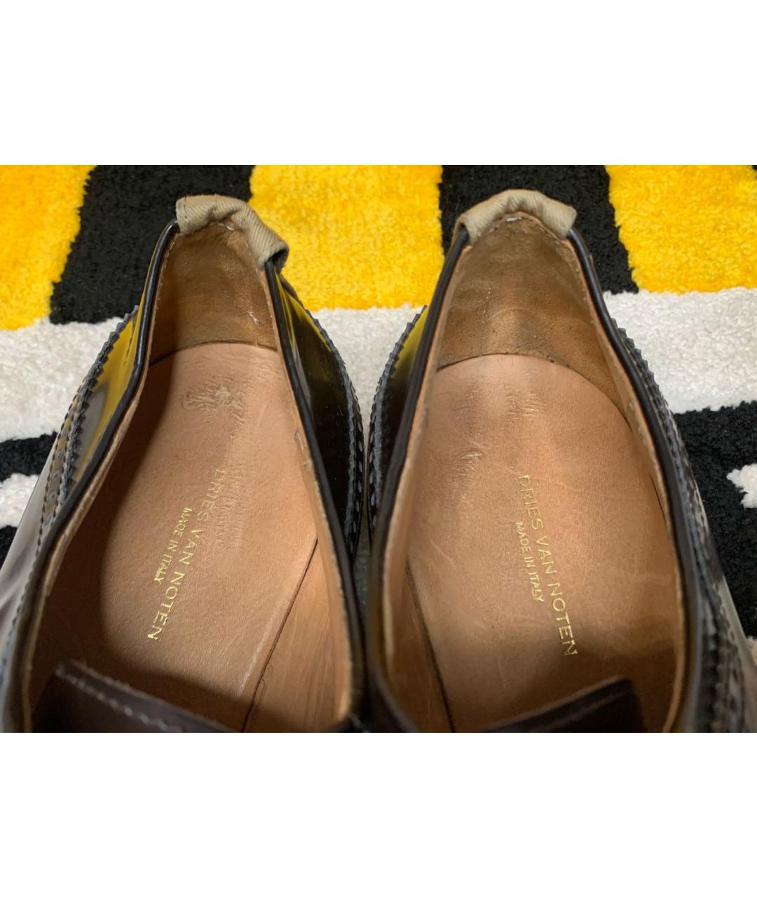 DRIES VAN NOTEN Коричневые туфли из лакированной кожи, фото 6