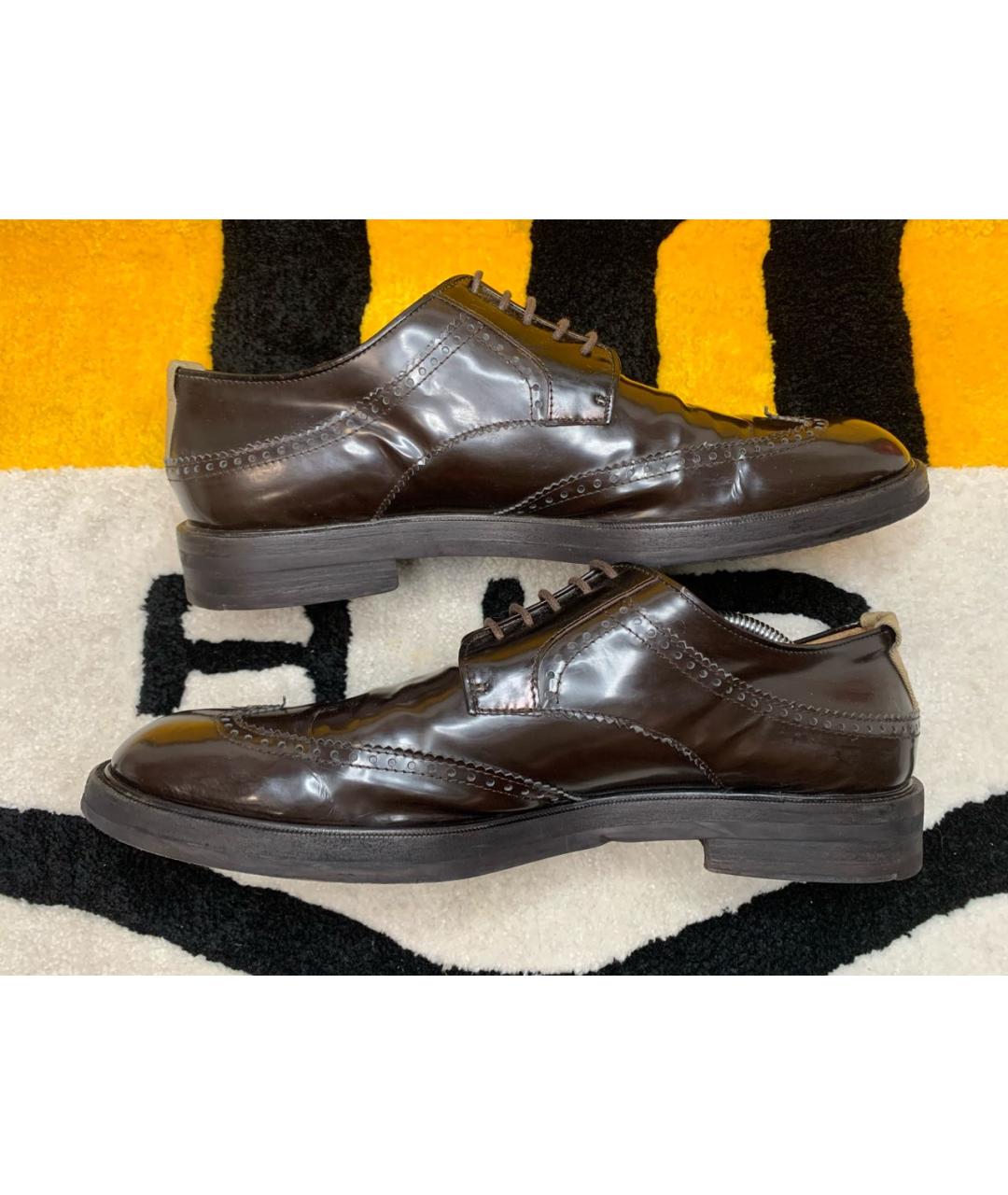 DRIES VAN NOTEN Коричневые туфли из лакированной кожи, фото 5