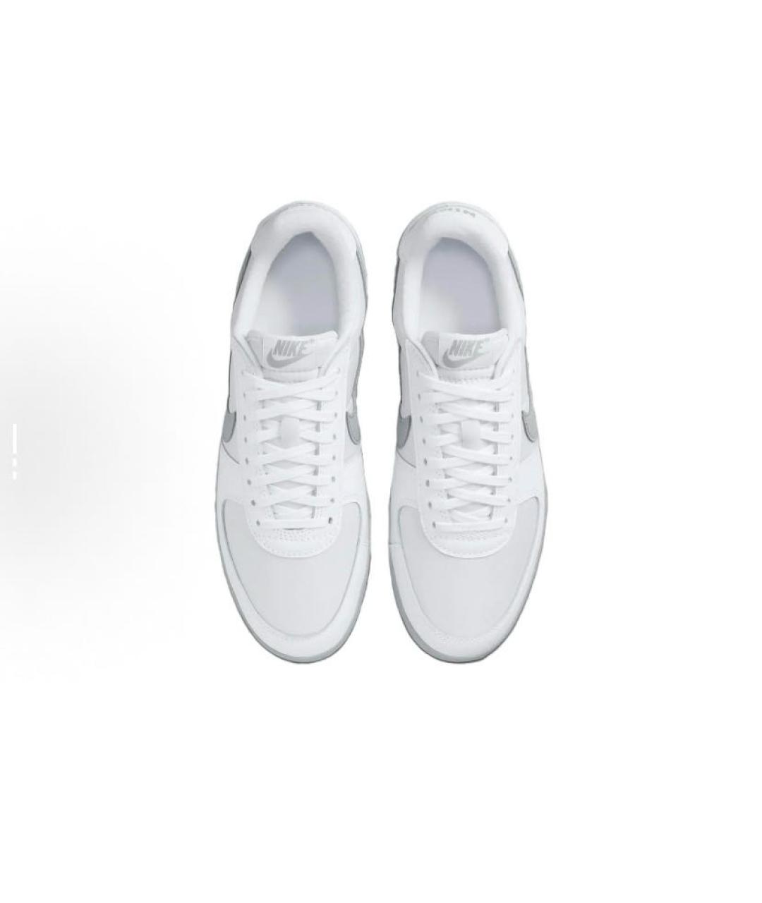 NIKE Белые текстильные низкие кроссовки / кеды, фото 4