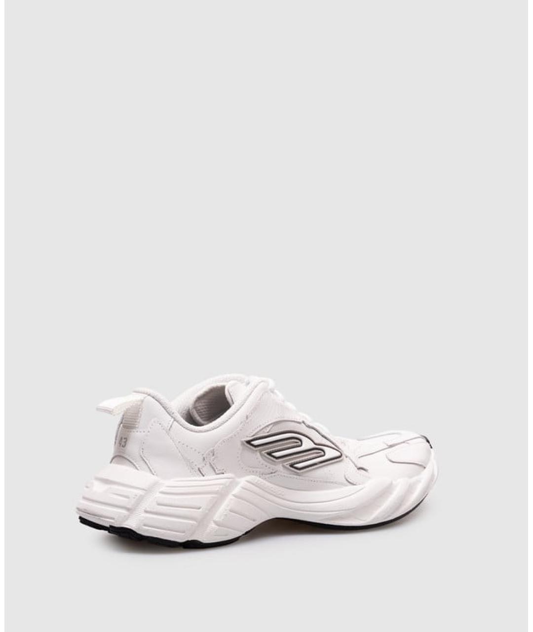 BALENCIAGA Белые кожаные низкие кроссовки / кеды, фото 5