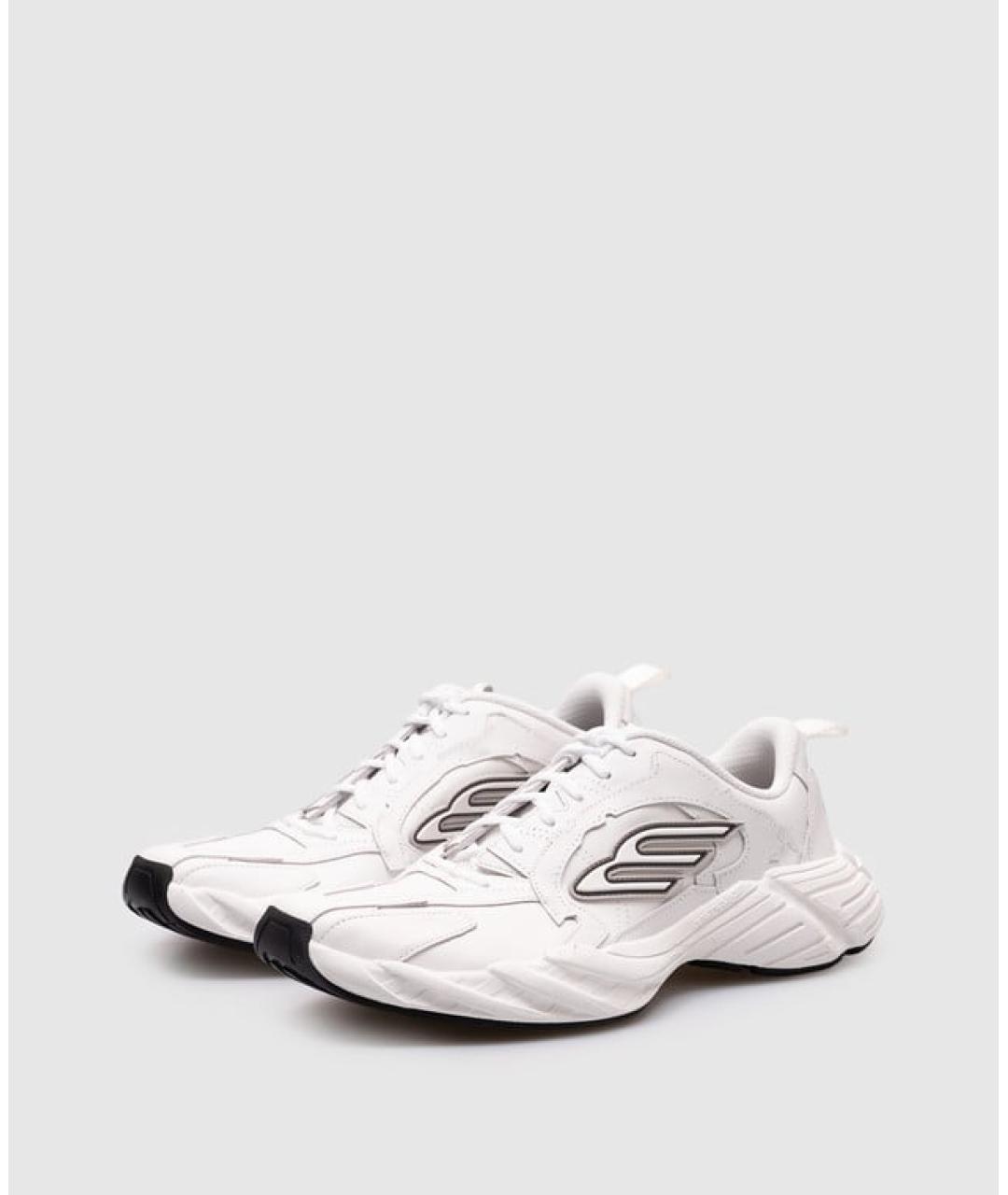 BALENCIAGA Белые кожаные низкие кроссовки / кеды, фото 2