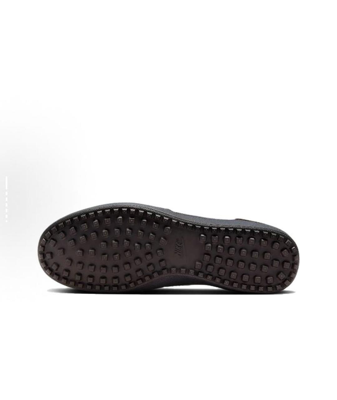 NIKE Черные кожаные низкие кроссовки / кеды, фото 6