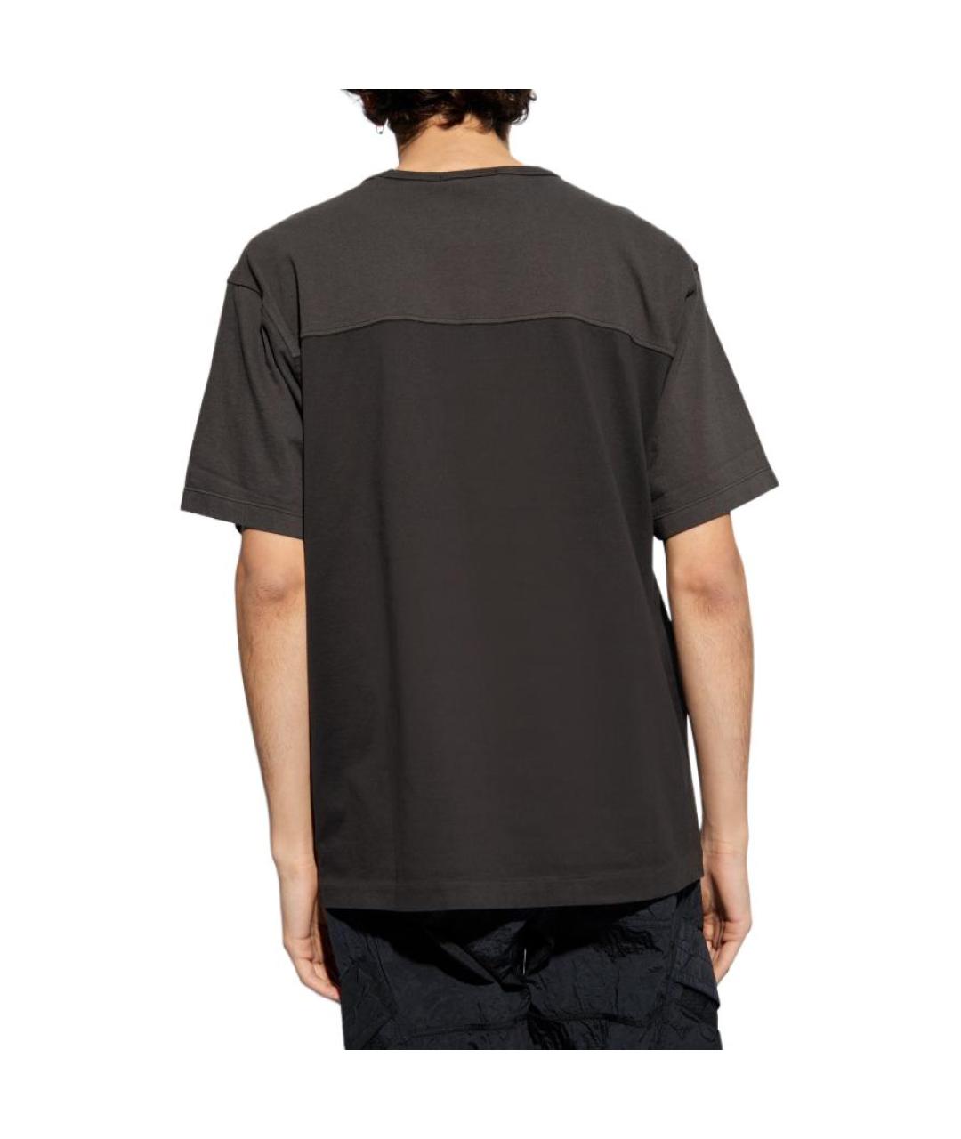 STONE ISLAND Серая хлопковая футболка, фото 4