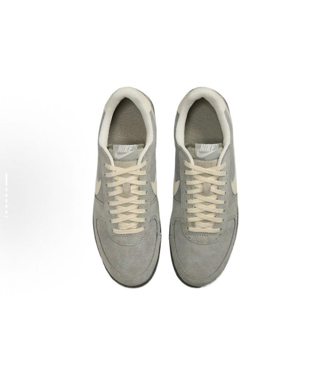 NIKE Серые замшевые низкие кроссовки / кеды, фото 4