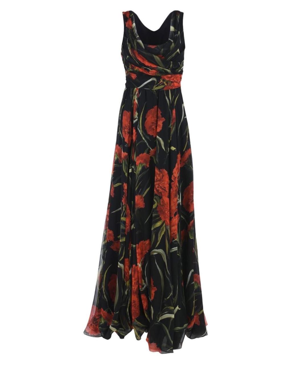 DOLCE&GABBANA Черное шифоновое вечернее платье, фото 6