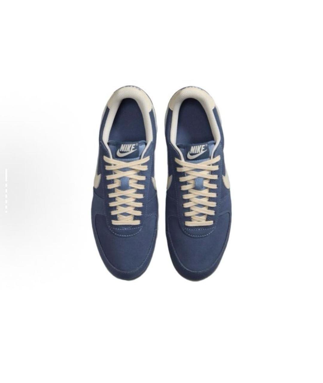 NIKE Синие замшевые низкие кроссовки / кеды, фото 5