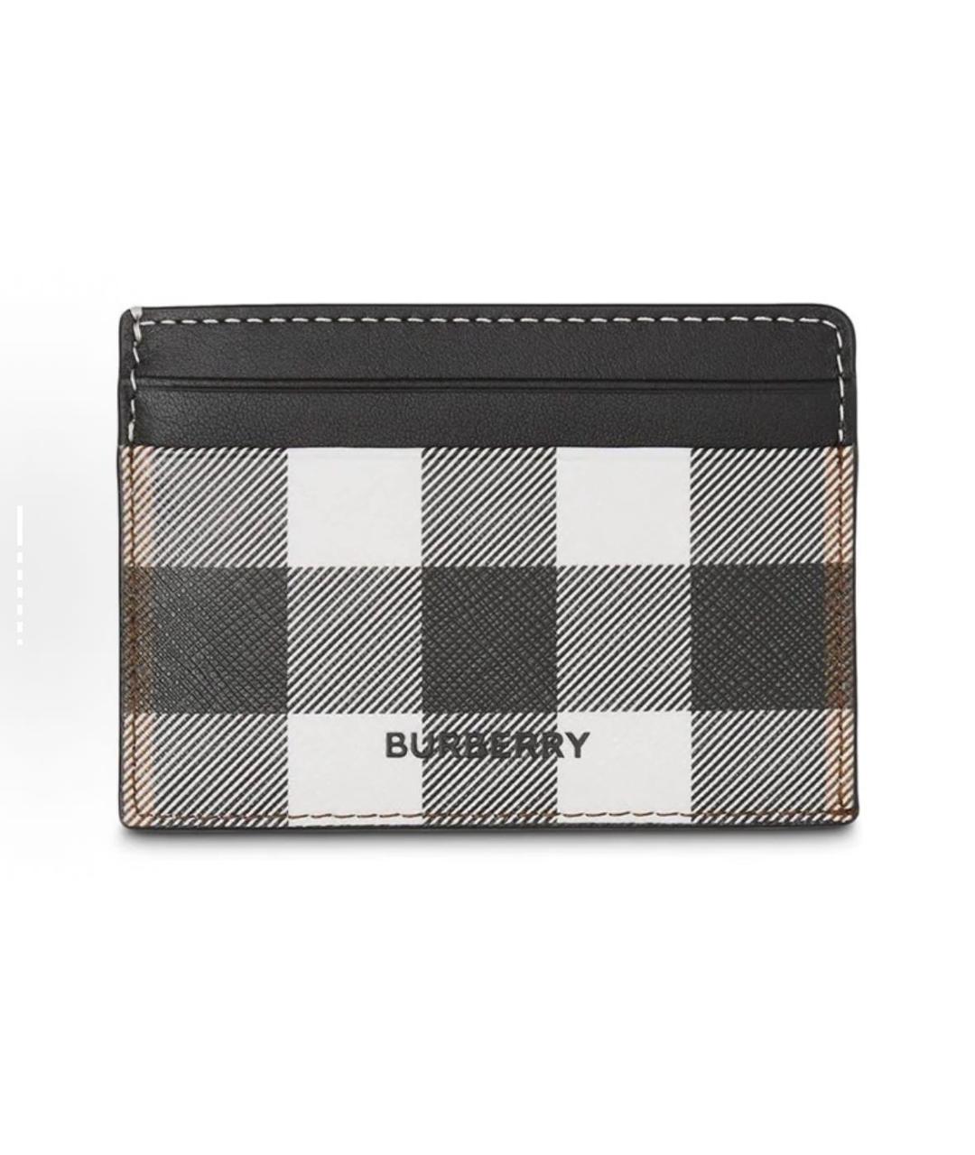 BURBERRY Антрацитовый кожаный кардхолдер, фото 4