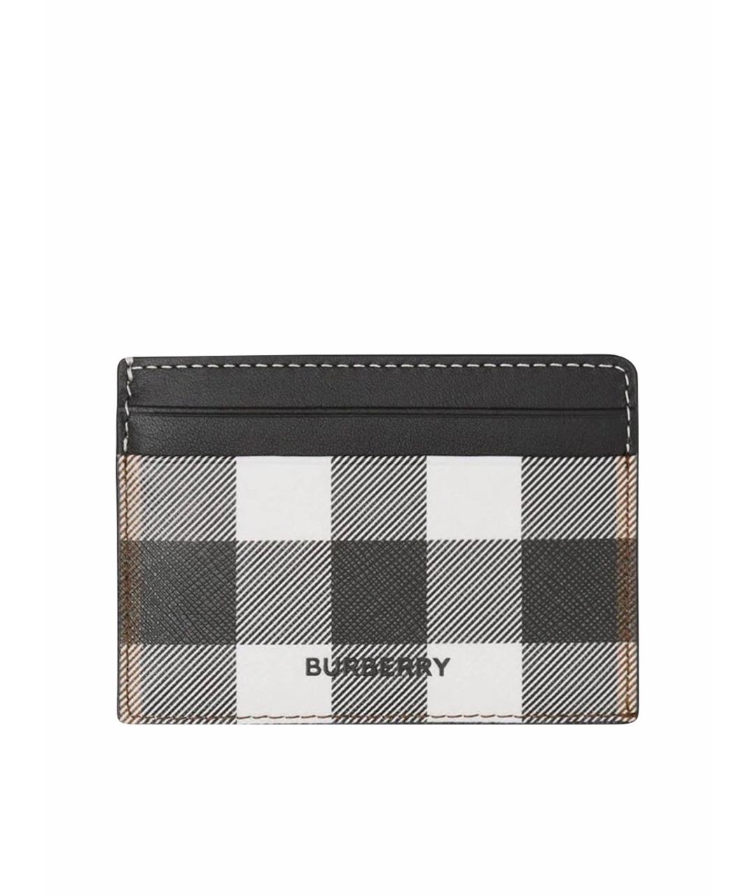 BURBERRY Антрацитовый кожаный кардхолдер, фото 1