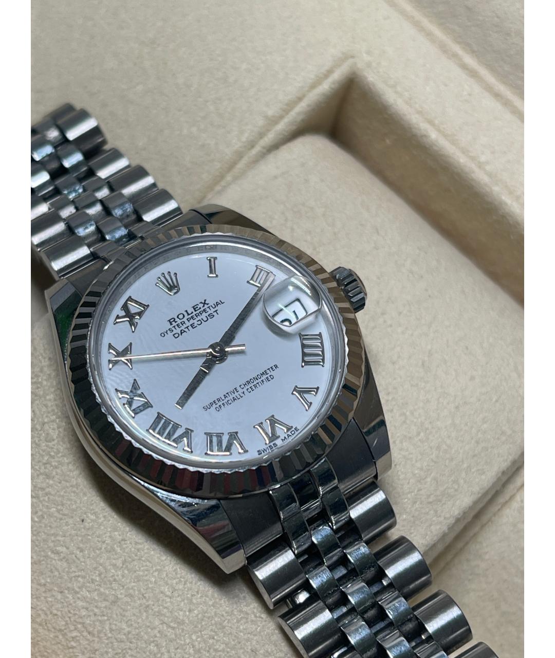 ROLEX Серебряные стальные часы, фото 3