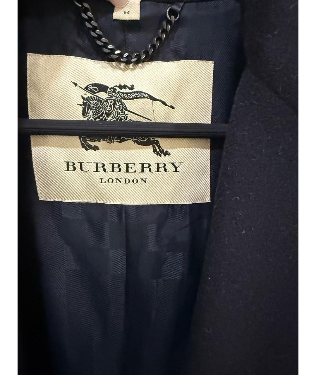 BURBERRY Черное шерстяное пальто, фото 3