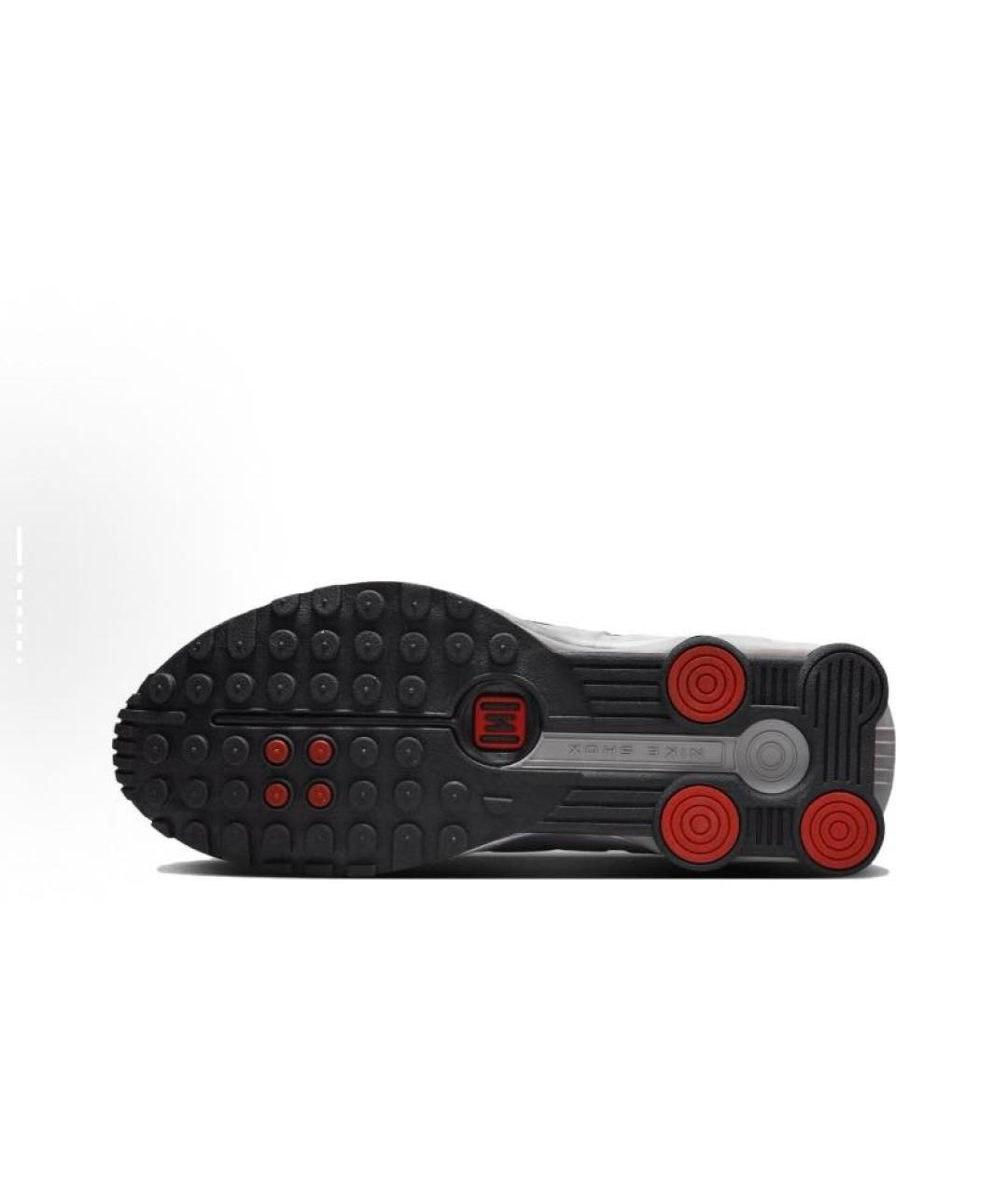 NIKE Серебряные кожаные низкие кроссовки / кеды, фото 6