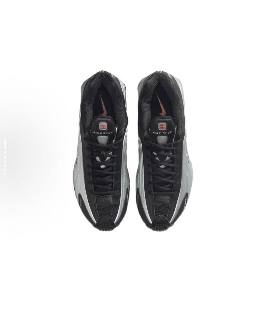 NIKE Серебряные кожаные низкие кроссовки / кеды, фото 4