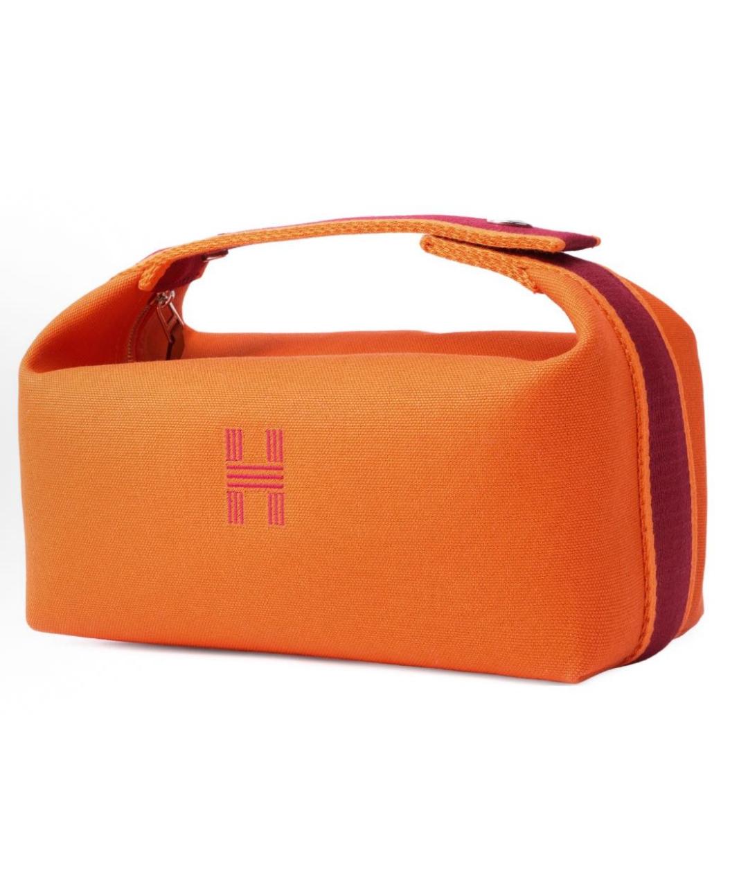 HERMES Оранжевая косметичка, фото 2