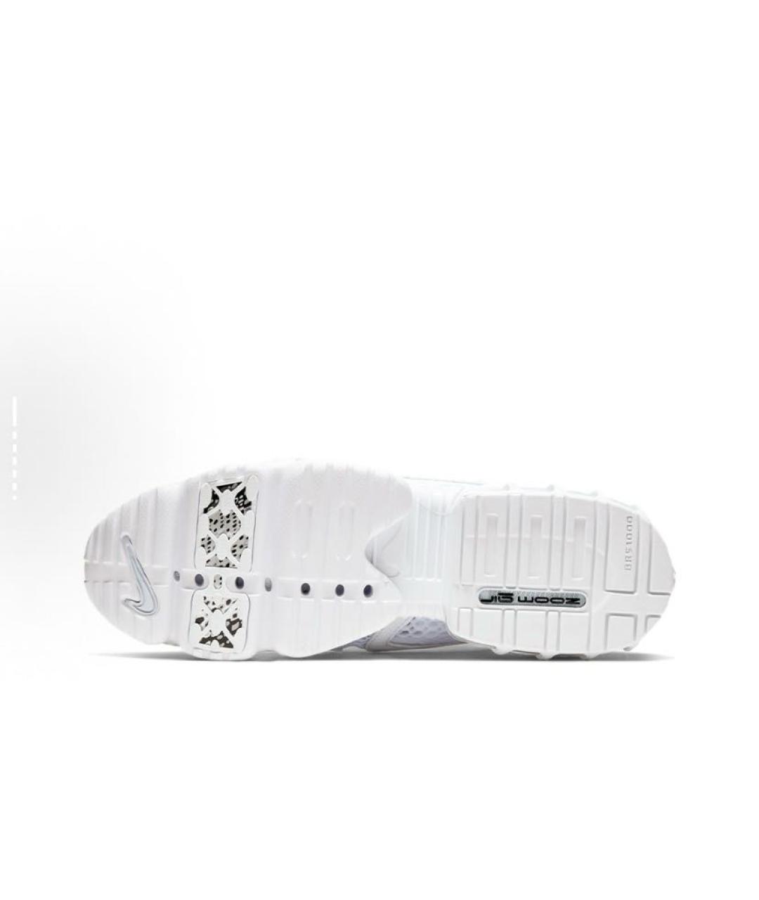 NIKE Белые текстильные низкие кроссовки / кеды, фото 6