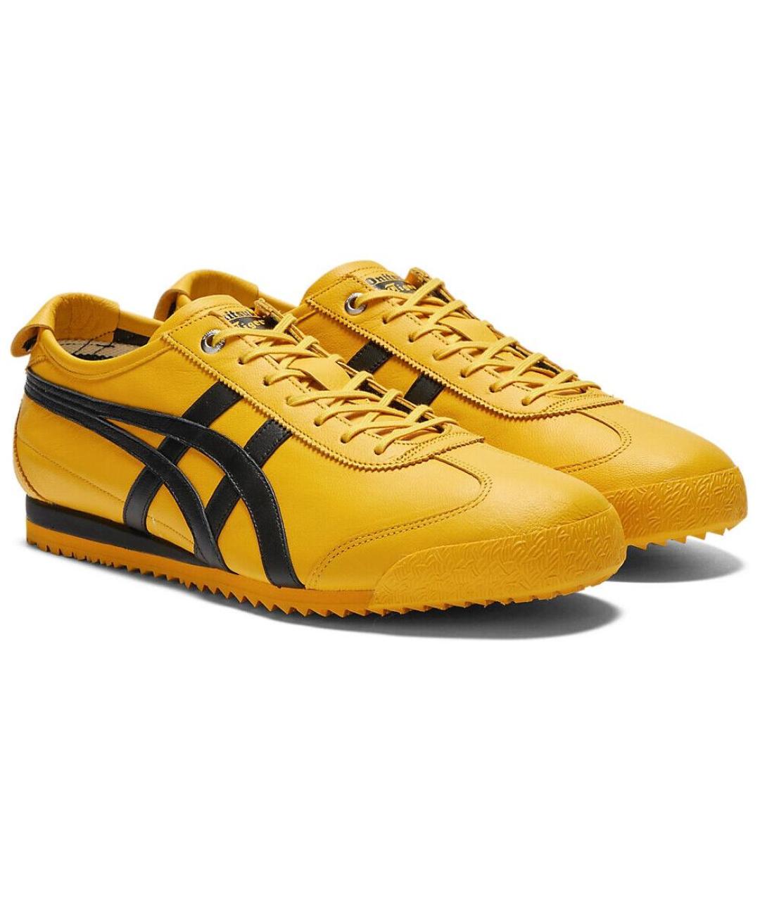 ONITSUKA TIGER Желтые кожаные кроссовки, фото 3