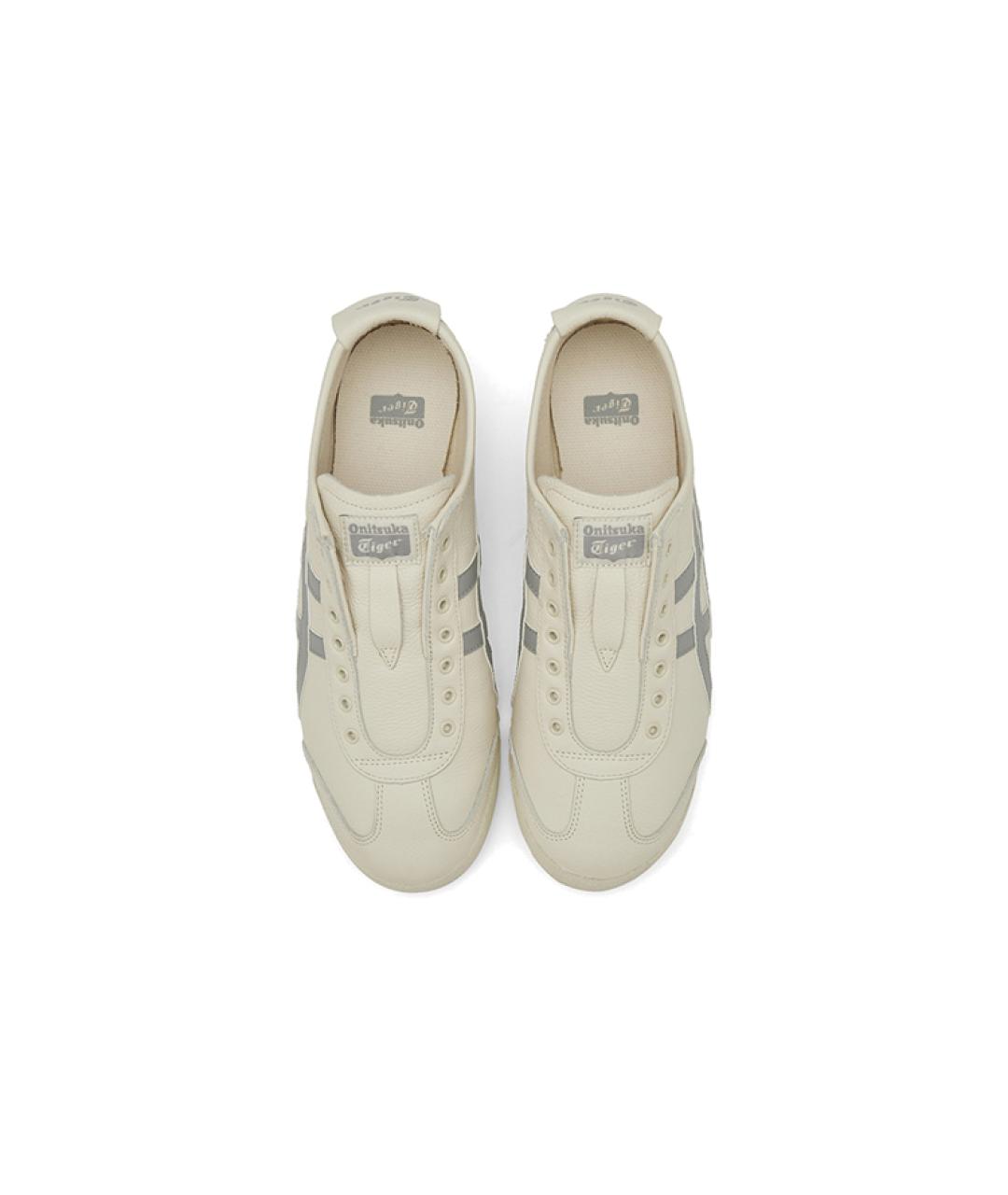 ONITSUKA TIGER Бежевые кожаные кроссовки, фото 4