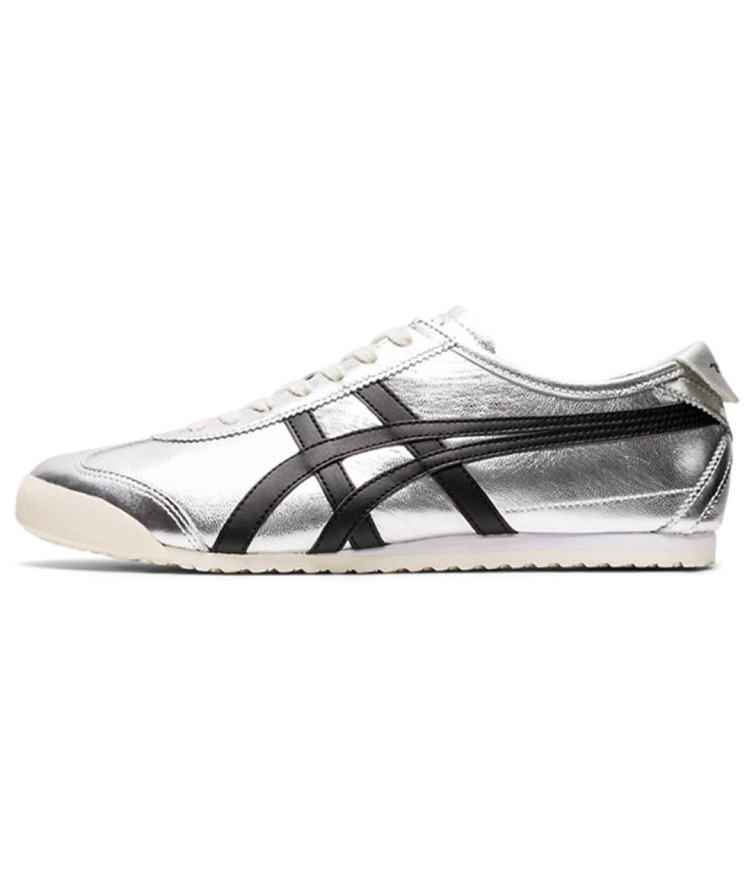 ONITSUKA TIGER Серебряные кожаные кроссовки, фото 2