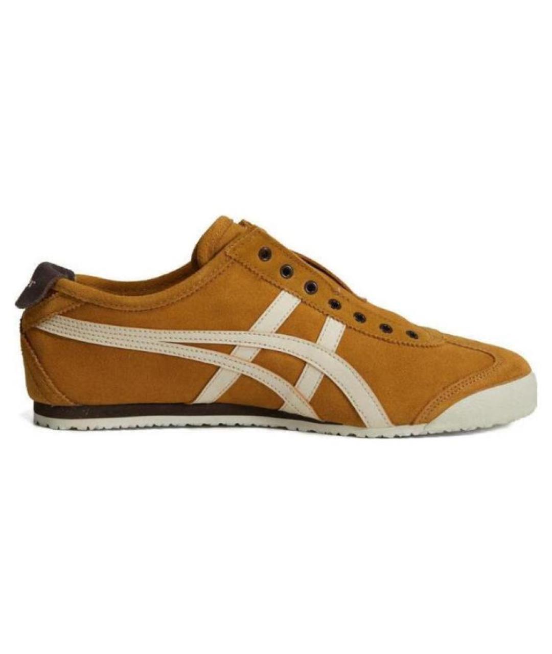 ONITSUKA TIGER Горчичные кожаные кроссовки, фото 1