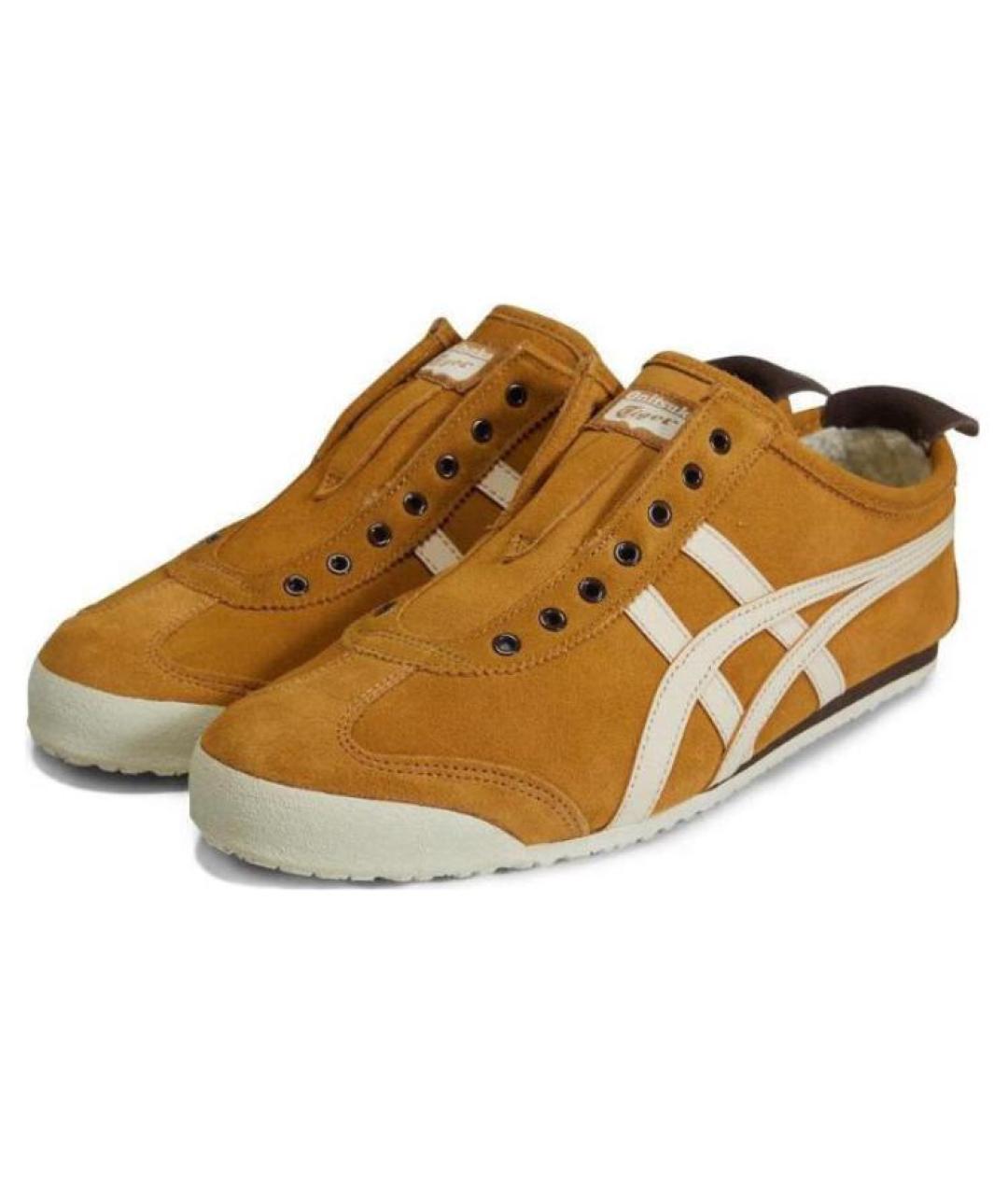 ONITSUKA TIGER Горчичные кожаные кроссовки, фото 3