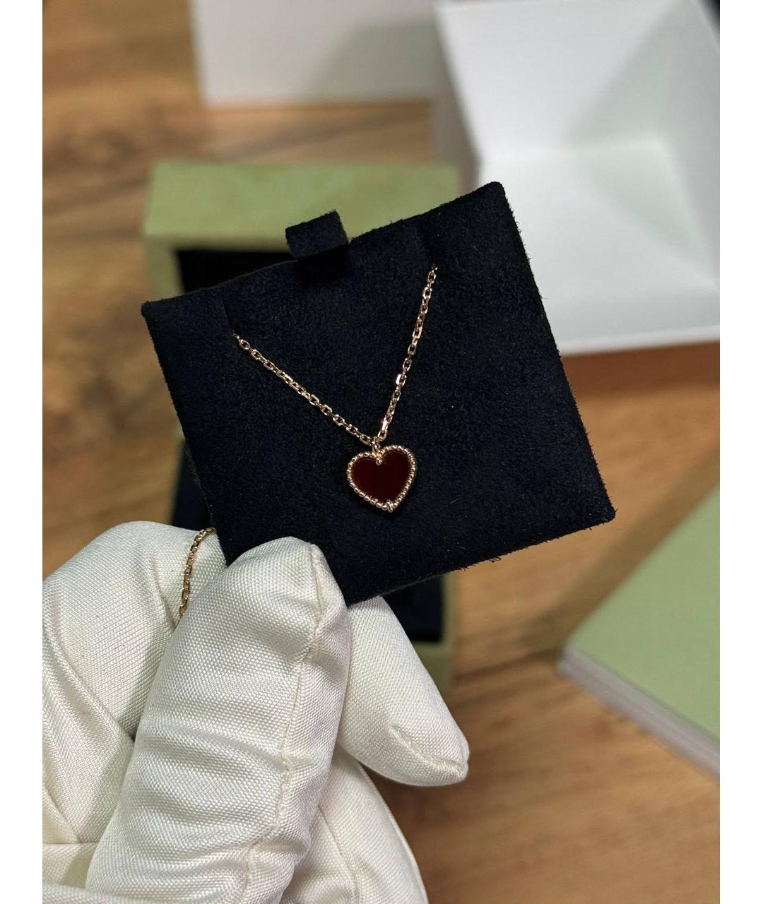 VAN CLEEF & ARPELS Бордовая подвеска из розового золота, фото 4