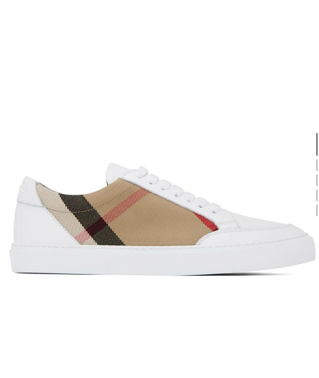 BURBERRY Белые кожаные кеды, фото 7