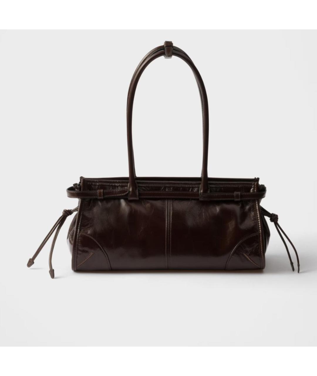 PRADA Коричневая кожаная сумка через плечо, фото 3