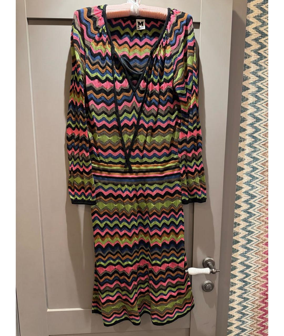 MISSONI Мульти хлопко-эластановое повседневное платье, фото 9