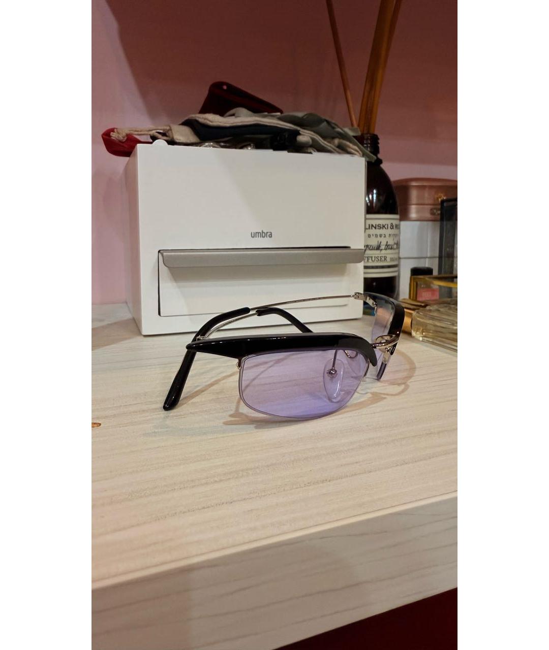 PRADA Черные металлические солнцезащитные очки, фото 2