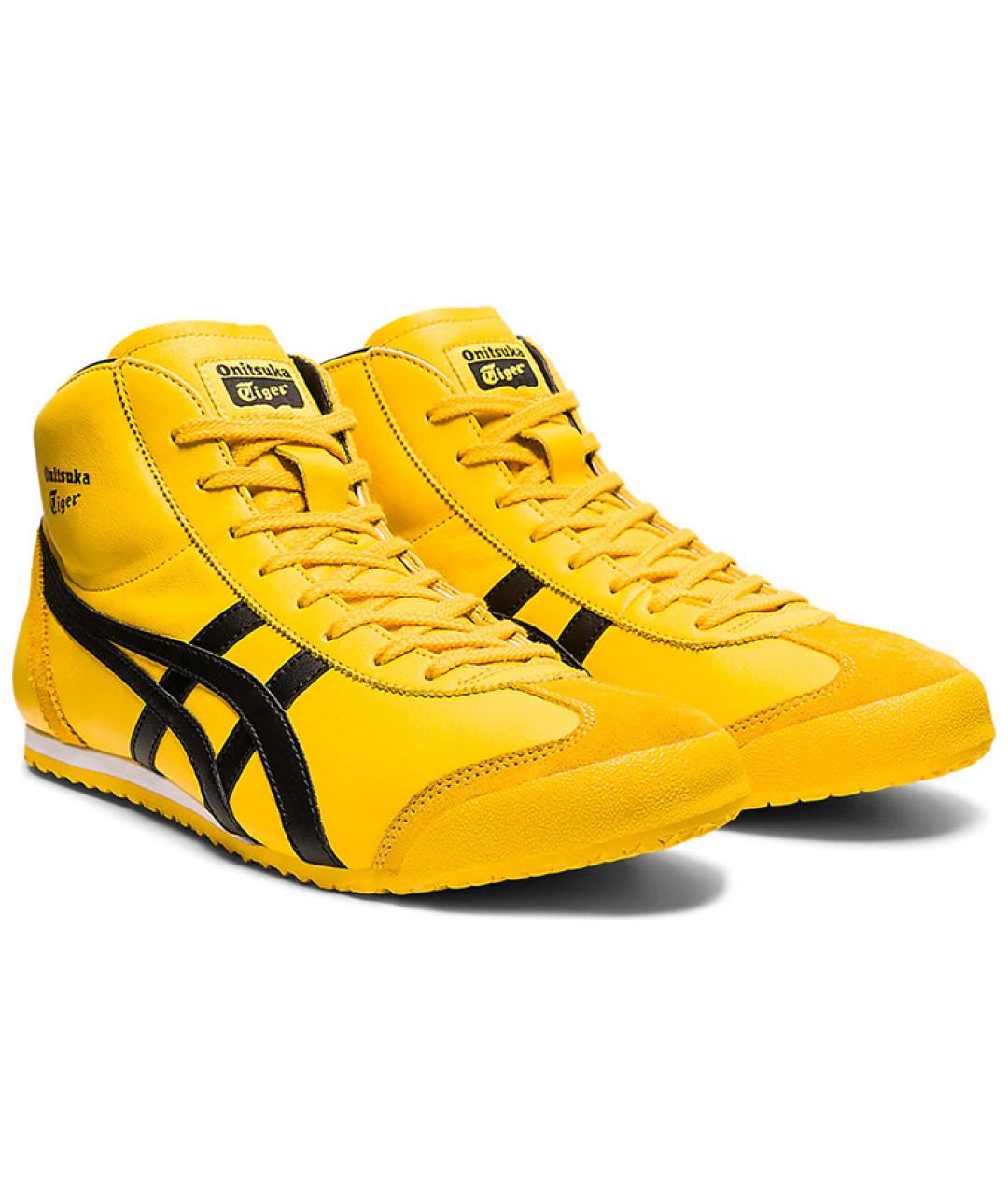ONITSUKA TIGER Желтые кожаные кроссовки, фото 3