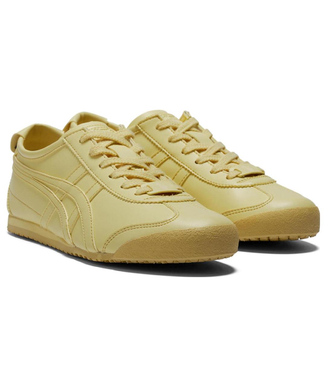 ONITSUKA TIGER Желтые кожаные кроссовки, фото 4