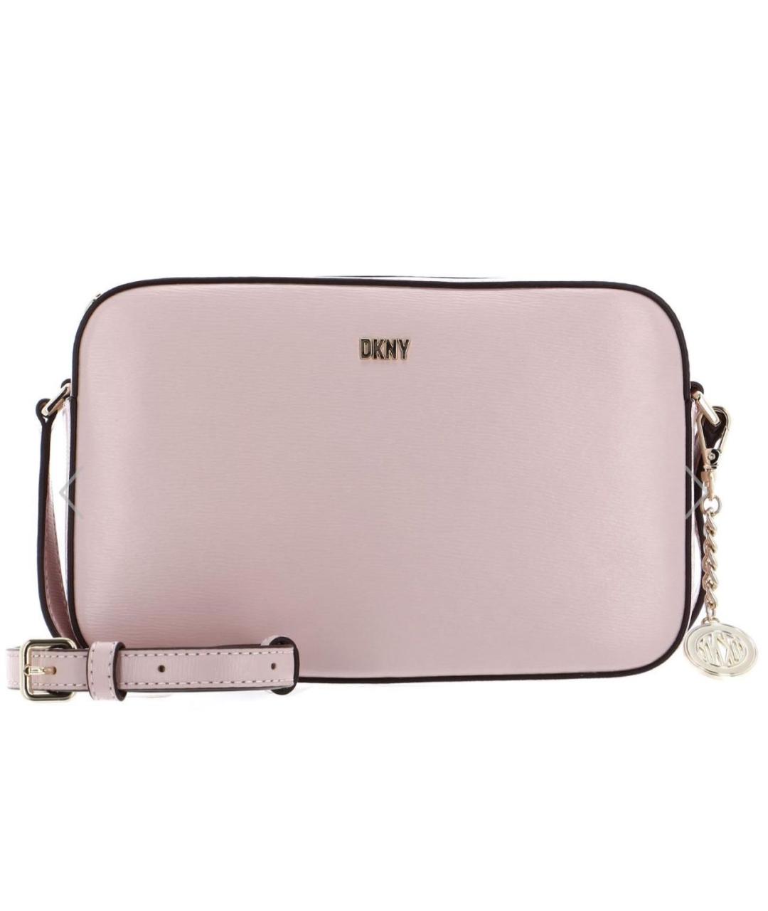 DKNY Розовая кожаная сумка через плечо, фото 5