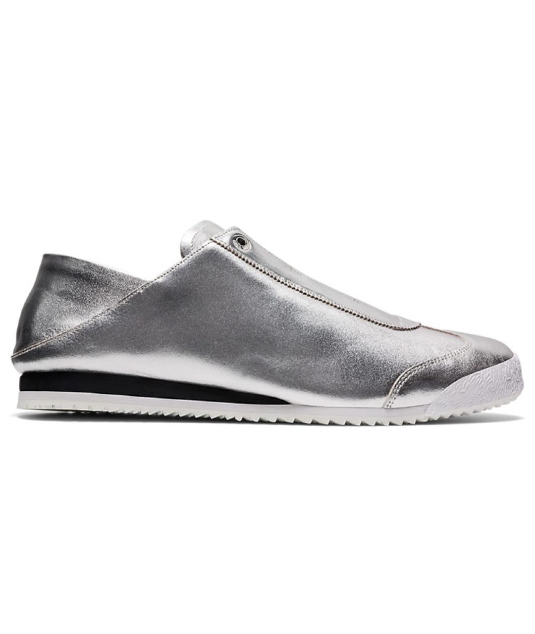 ONITSUKA TIGER Серебряные кожаные кроссовки, фото 2